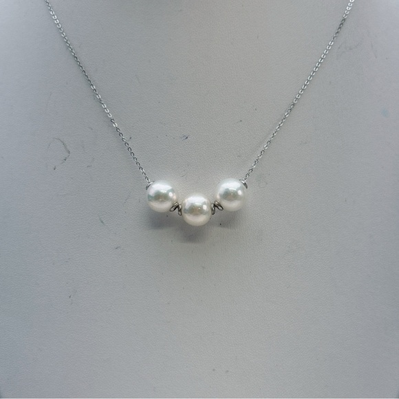 1231 2025 Final Sale S925 9-10mm Freshwater Pearl Floating Pendant - Picture 7 of 7
